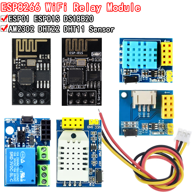 Ds18B20 - Módulo de Relé WiFi 5V, DS18B20,