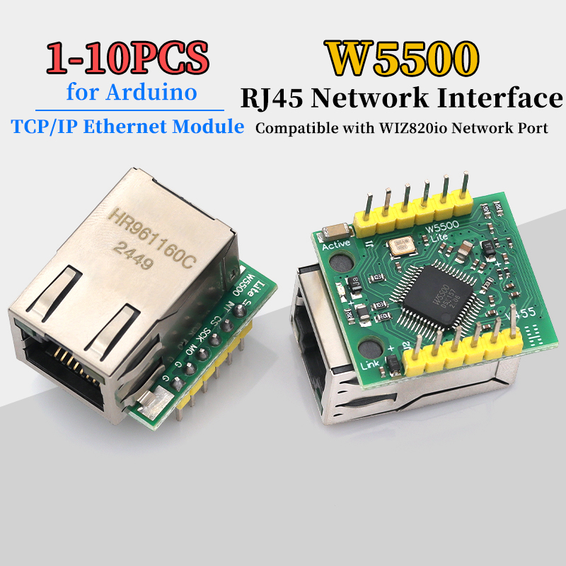 Ethernet W5500 - Módulo Ethernet TCP/IP W5500 (1/5/10 Peças)