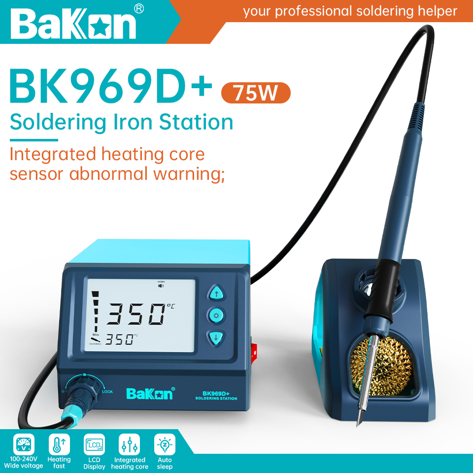 Soldering Iron Temperature Probe - Bakon 75w bk969d + estação de