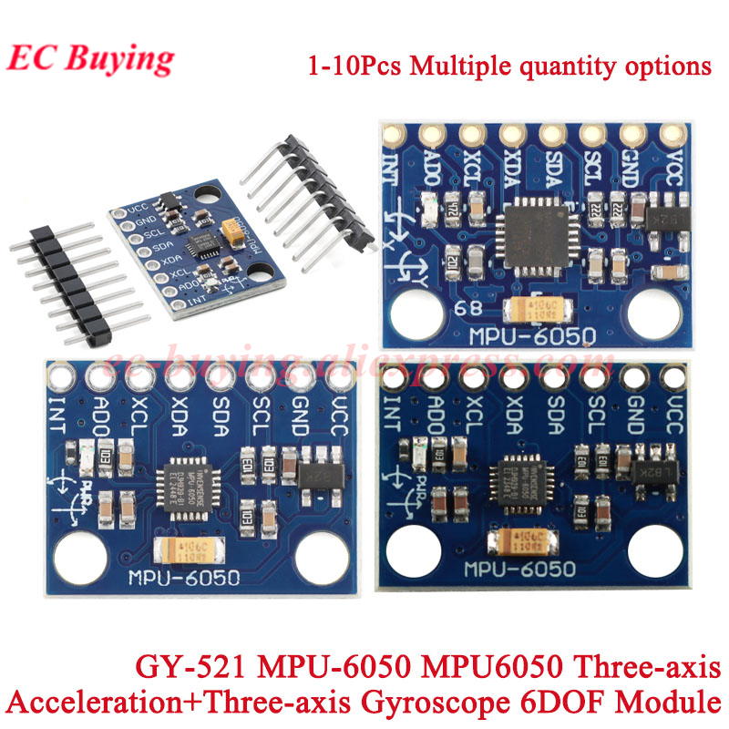Mpu6050 - 1-10 pces GY-521 MPU-6050 mpu6050 giroscópio