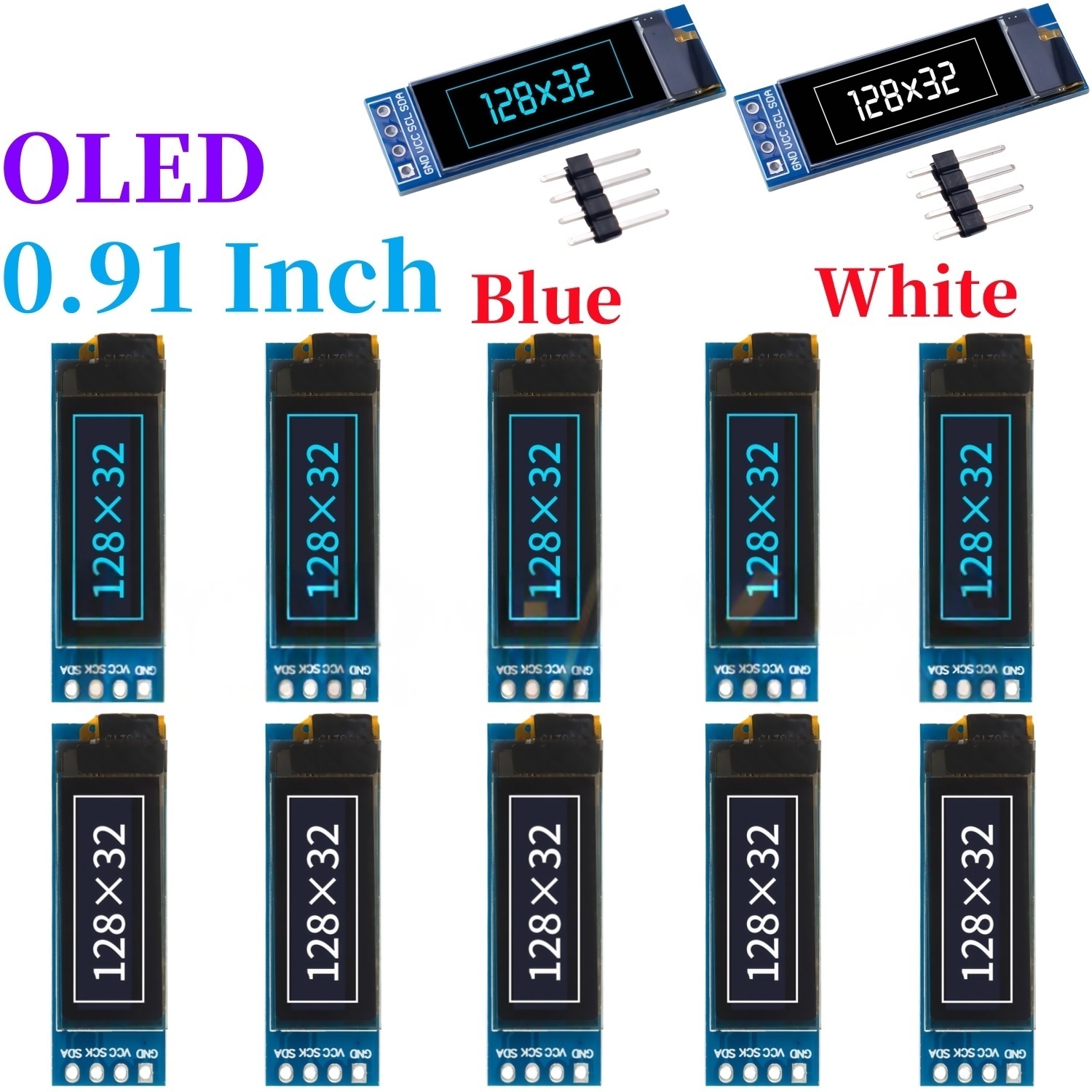 Ssd1306 - Módulo de Display OLED LCD Branco/Azul