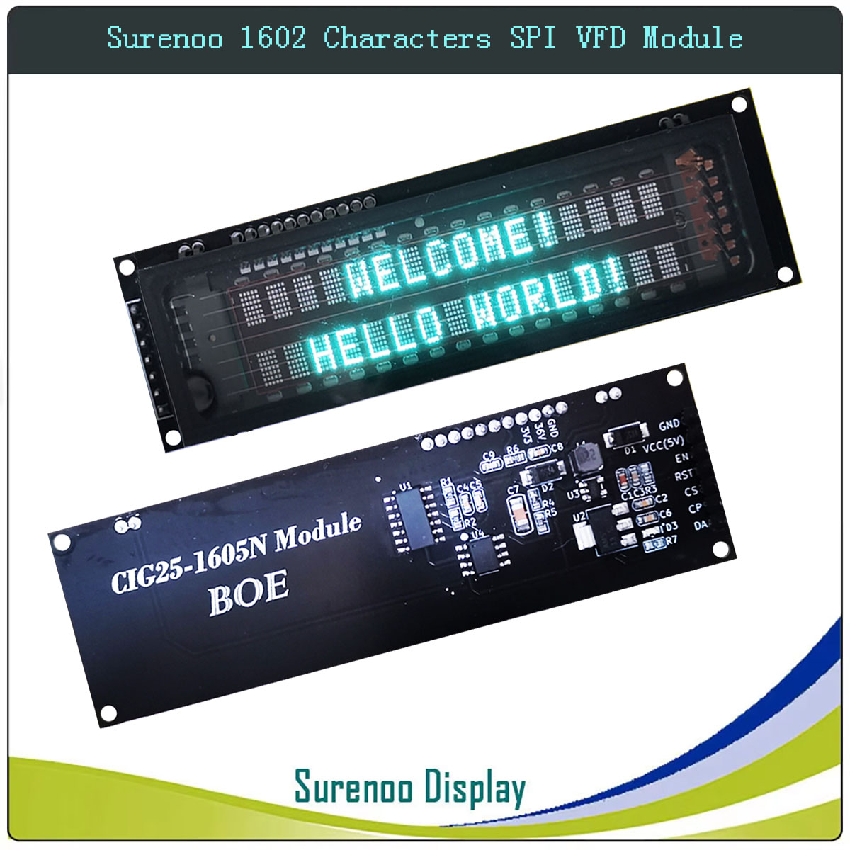 Lcd 1602 - Módulo de Display LCD VFD Surenoo