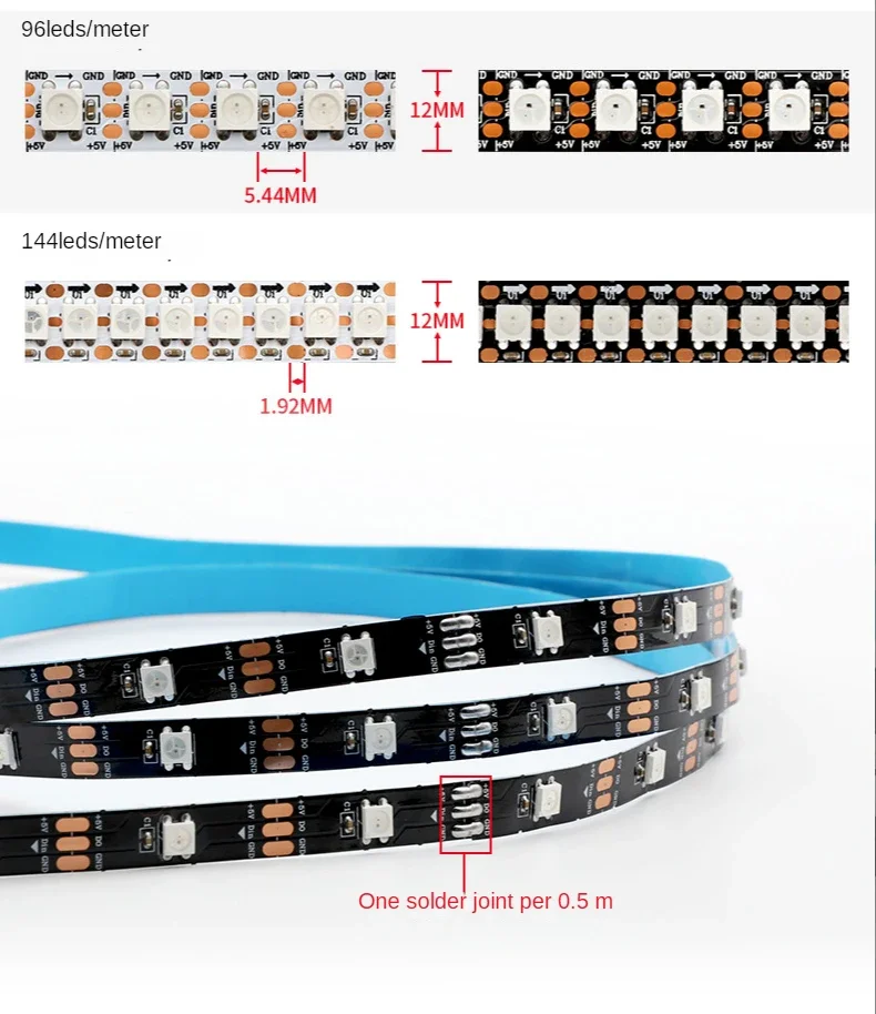 Ws2812b luz de tira led inteli - Ws2812B Strip 5V avaliação e preço