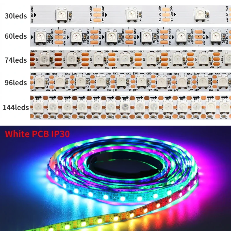 Ws2812b luz de tira led inteli - Ws2812B Strip 5V avaliação e preço