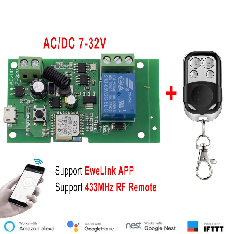 Ewelink ac/dc 5v 7v-32v 1 cana - Relay Module 1 Channel avaliação e preço