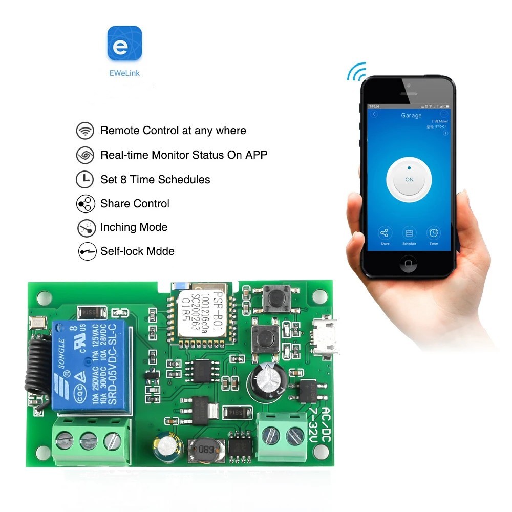 Ewelink ac/dc 5v 7v-32v 1 cana - Relay Module 1 Channel avaliação e preço