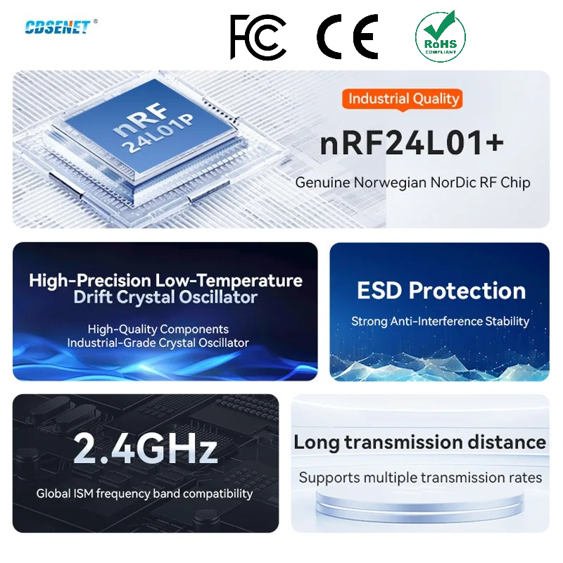 2 Peças Módulo RF Sem Fio nRF2 - Nrf24L01 avaliação e preço