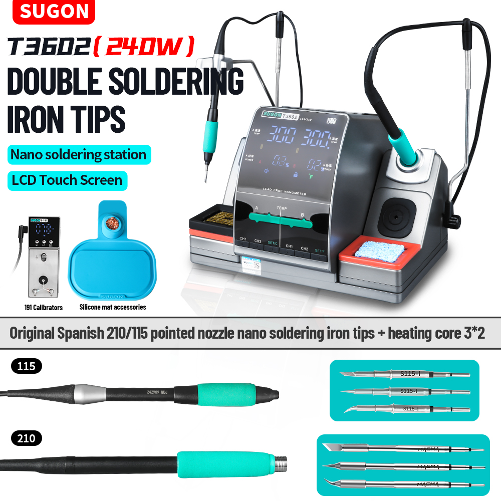 SUGON T3602 240W Estação de So - Soldering Iron Temperature Probe avaliação e preço