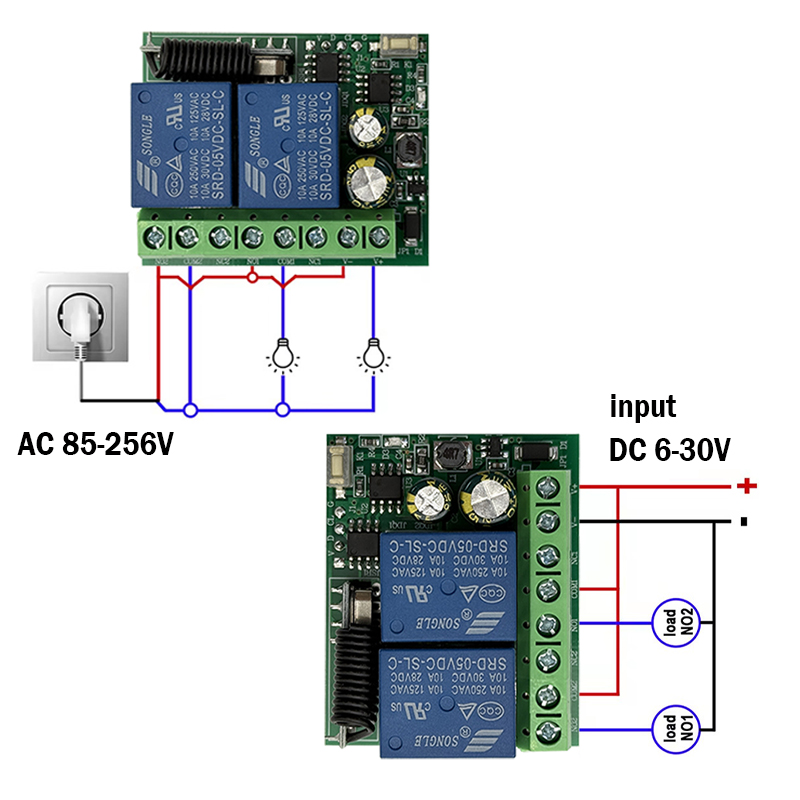 DC 9V 12V 24V AC 85-250V 2CH m - Joystick Module avaliação e preço
