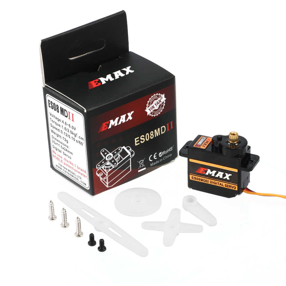 2/4/10pcs EMAX ES08MD II Servo - Servo Sg90 avaliação e preço