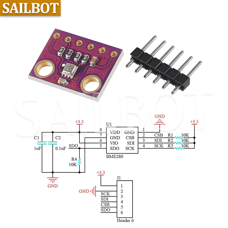 BME280 5V 3.3V Sensor Digital  - Bme280 avaliação e preço