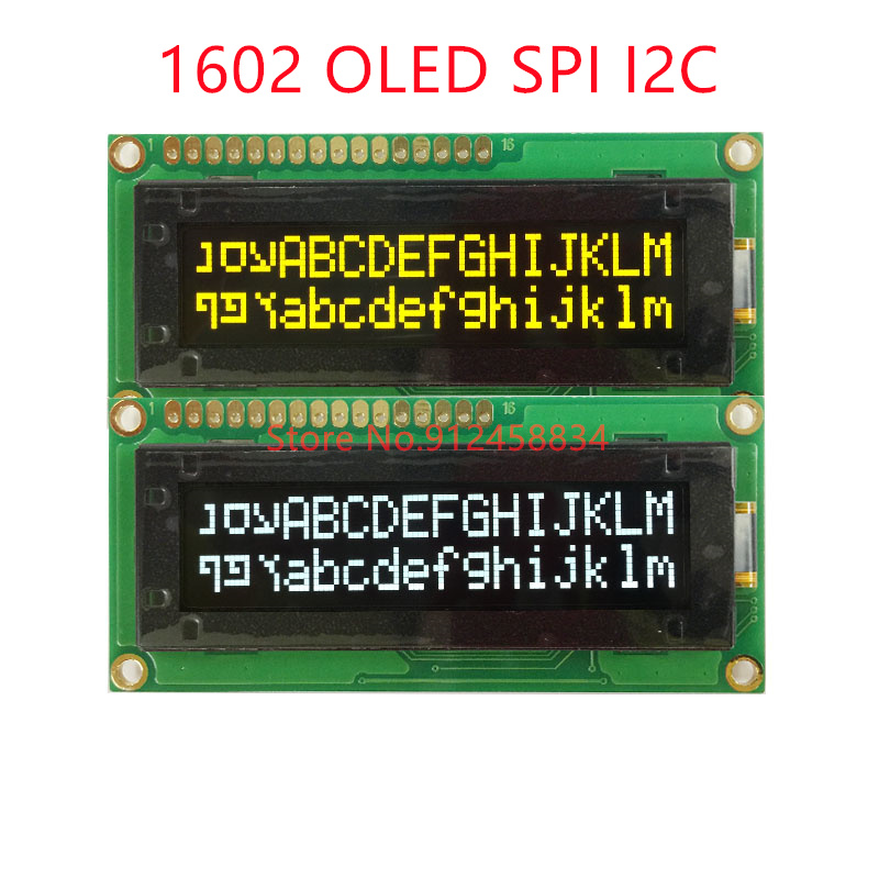 1602 16X2 OLED SPI I2C 3.3v ou - Lcd 1602 avaliação e preço