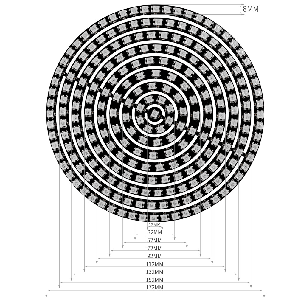 Ws2812b rgbic anel led individ - Neopixel avaliação e preço