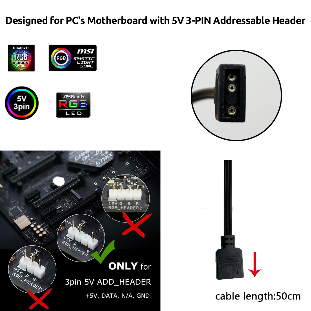 Conector ARGB 3 Pinos 5V para  - Ws2812B avaliação e preço